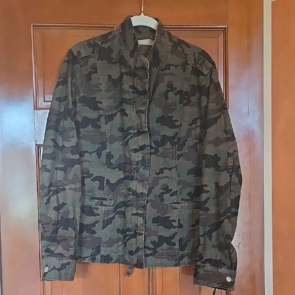 Charlie Paige Army Cargo Green and Black Utility Jacket, NWT!